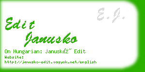 edit janusko business card
